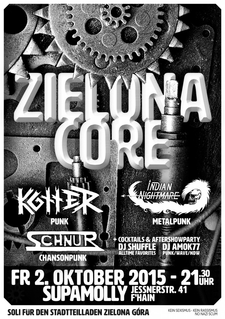 sopamolly, indian, nightmare, berlin, konzert, freitag, 2., oktober, zielona gora, góra, soli, kotter, schnur, amok77, shuffle, punk, metal, metalpunk, chanson, chansonpunk, event, friedrichshain, hardcore, core, zielonacore
